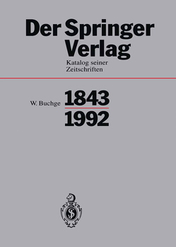 Der Springer-Verlag von Buchge,  Wilhelm