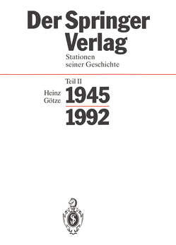 Der Springer-Verlag von Götze,  Heinz