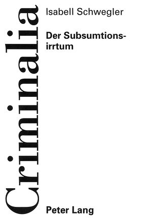 Der Subsumtionsirrtum von Lütkehaus,  Isabell