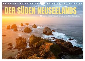Der Süden Neuseelands: Berge, Seen und traumhafte Küsten (Wandkalender 2024 DIN A4 quer), CALVENDO Monatskalender von Aust,  Gerhard