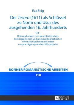 Der «Tesoro» (1611) als Schlüssel zu Norm und Usus des ausgehenden 16. Jahrhunderts von Feig,  Éva