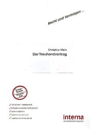 Der Treuhandvertrag von Klein,  Christina