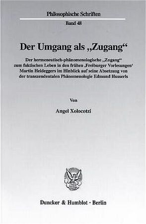 Der Umgang als „Zugang“. von Xolocotzi,  Angel