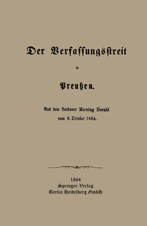 Der Verfassungsstreit in Preußen von PRUSSIA,  PRUSSI