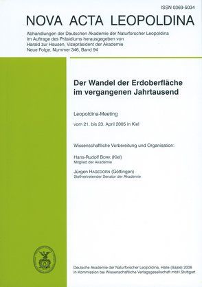 Der Wandel der Erdoberfläche im vergangenen Jahrtausend von Bork,  Hans-Rudolf, Hagedorn,  Jürgen