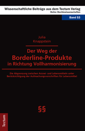 Der Weg der Borderline-Produkte in Richtung Vollharmonisierung von Knappstein,  Julia