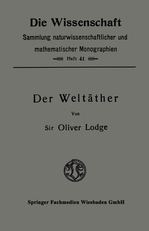 Der Weltäther von Lodge,  Oliver