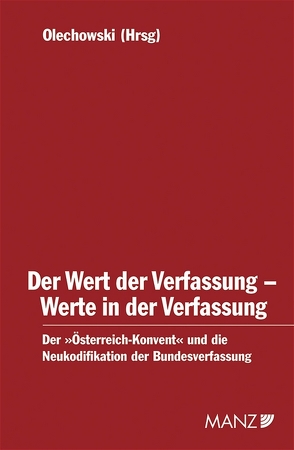 Der Wert der Verfassung – Werte in der Verfassung von Olechowski,  Thomas