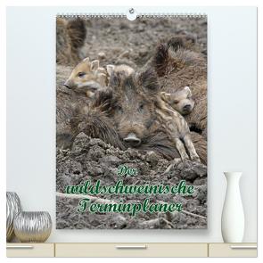 Der wildschweinische Terminplaner (hochwertiger Premium Wandkalender 2024 DIN A2 hoch), Kunstdruck in Hochglanz von Lindert-Rottke,  Antje