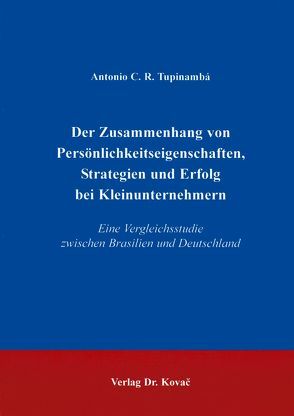 Der Zusammenhang von Persönlichkeitseigenschaften, Strategien und Erfolg bei Kleinunternehmern von Tupinambá,  Antonio C