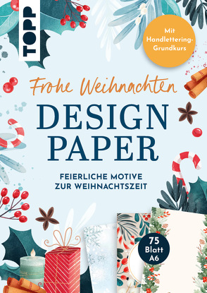 Design Paper A6: Frohe Weihnachten. Mit Handlettering-Grundkurs von Blum,  Ludmila