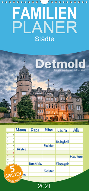 Detmold – Ein- und Ausblicke von Andreas Voigt – Familienplaner hoch (Wandkalender 2021 , 21 cm x 45 cm, hoch) von Voigt,  Andreas