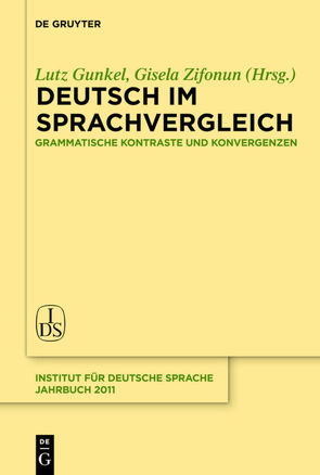 Deutsch im Sprachvergleich von Gunkel,  Lutz, Zifonun,  Gisela