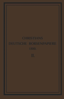 Deutsche Börsenpapiere von Christians,  Friedrich Wilhelm