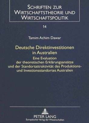 Deutsche Direktinvestitionen in Australien von Dawar,  Tamim Achim