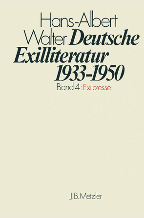 Deutsche Exilliteratur 1933-1950 von Walter,  Hans-Albert