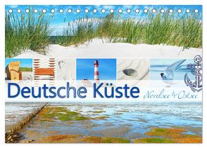 Deutsche Küste – Nordsee und Ostsee (Tischkalender 2024 DIN A5 quer), CALVENDO Monatskalender von Hergenhan,  Georg