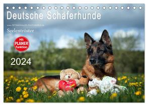 Deutsche Schäferhunde Seelentröster (Tischkalender 2024 DIN A5 quer), CALVENDO Monatskalender von Schiller,  Petra