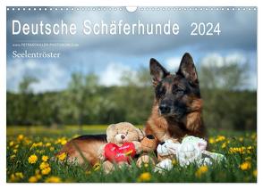 Deutsche Schäferhunde Seelentröster (Wandkalender 2024 DIN A3 quer), CALVENDO Monatskalender von Schiller,  Petra