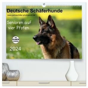 Deutsche Schäferhunde – Senioren auf vier Pfoten (hochwertiger Premium Wandkalender 2024 DIN A2 quer), Kunstdruck in Hochglanz von Schiller,  Petra