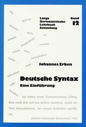 Deutsche Syntax von Erben,  Johannes