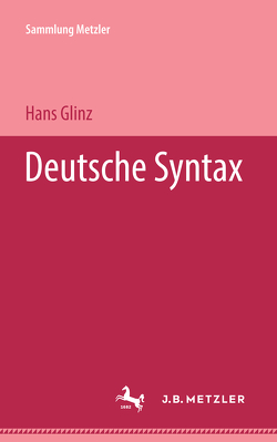 Deutsche Syntax von Glinz,  Hans