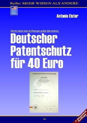 Deutscher Patentschutz für 40 Euro von Elster,  Antonio