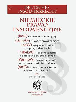 Deutsches Insolvenzrecht deutsch-polnisch von Feist,  Heinrich