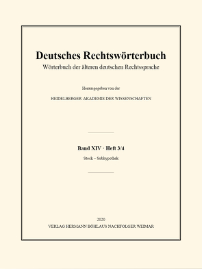 Deutsches Rechtswörterbuch von Heidelberger Akademie der Wissenschaften