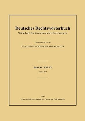 Deutsches Rechtswörterbuch von Deutsch,  Andreas