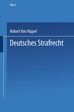 Deutsches Strafrecht von Hippel,  Robert v.