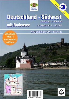 Wassersport-Wanderkarte / Deutschland Südwest von Jübermann,  Erhard