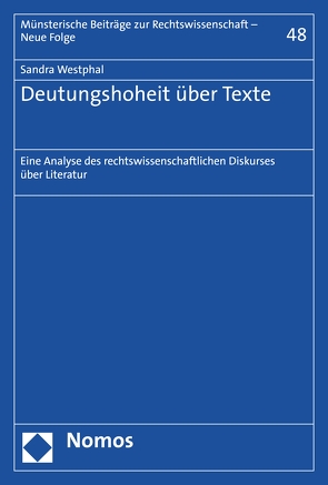 Deutungshoheit über Texte von Westphal,  Sandra