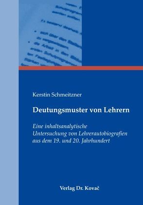 Deutungsmuster von Lehrern von Schmeitzner,  Kerstin