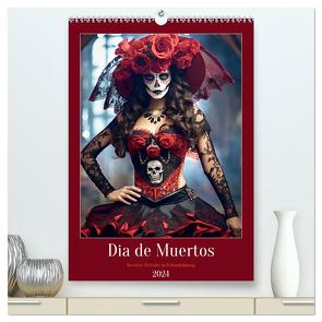 Dia de Muertos Kreative Porträts in Festanlehnung (hochwertiger Premium Wandkalender 2024 DIN A2 hoch), Kunstdruck in Hochglanz von Frost,  Anja