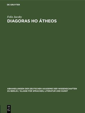 Diagoras ho átheos von Jacoby,  Felix