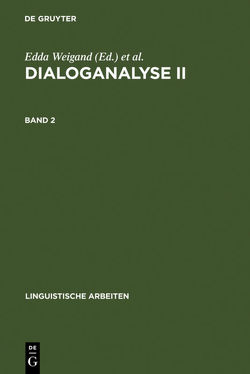 Dialoganalyse II von Hundsnurscher,  Franz, Weigand,  Edda