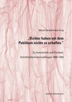 „Dichter haben mit dem Publikum nichts zu schaffen“. Zu Autorschaft und Paratext. von Gerstenbräun-Krug,  Martin