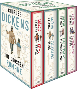 Dickens, Charles: Die großen Romane (4 Bände im Schuber: Oliver Twist; David Copperfield; Eine Geschichte zweier Städte; Große Erwartungen) von Dickens,  Charles, Kolb,  Carl, Meyer,  Margit, Meyrink,  Gustav