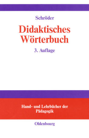 Didaktisches Wörterbuch von Schröder,  Hartwig