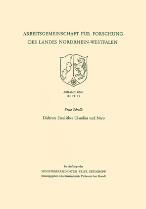 Diderots Essai über Claudius und Nero von Schalk,  Fritz