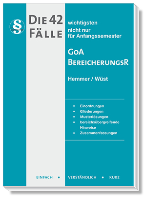 Die 42 wichtigsten Fälle GoA/Bereicherungsrecht von d´Alquen,  Clemens, Hemmer,  Karl-Edmund, Wüst,  Achim