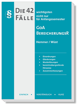 Die 42 wichtigsten Fälle GoA / Bereicherungsrecht von d´Alquen,  Clemens, Hemmer,  Karl-Edmund, Wüst,  Achim