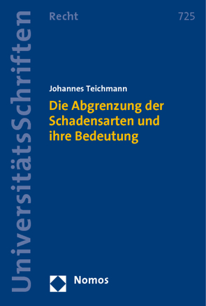 Die Abgrenzung der Schadensarten und ihre Bedeutung von Teichmann,  Johannes