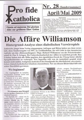 Die Affäre Williamson – Hintergrund-Analyse eines diabolischen Verwirrspiels von Rothkranz,  Johannes