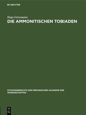 Die ammonitischen Tobiaden von Gressmann,  Hugo