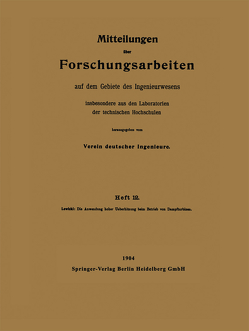 Die Anwendung hoher Ueberhitzung beim Betrieb von Dampfturbinen von Lewicki,  Ernst