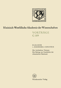 Die Architektur Taiwans von Erdberg,  Eleanor von