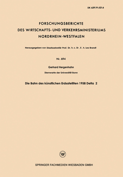 Die Bahn des künstlichen Erdsatelliten 1958 Delta 2 von Hergenhahn,  Richard