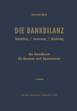 Die Bankbilanz von Birck,  Heinrich